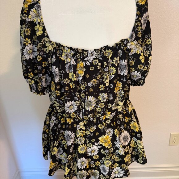 City Chic CCX Daisy Peplum Corset Top - Picture 3 of 5